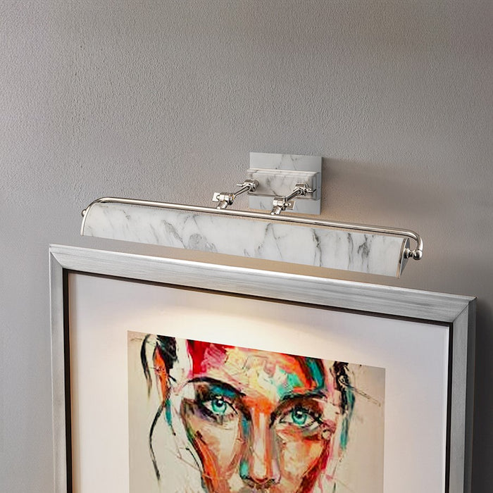 Lucas McKearn Winchfield 4Lt Picture Light, NK/WH Marble