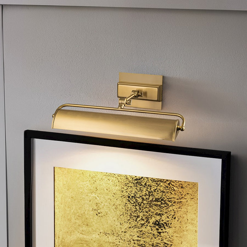 Lucas McKearn Winchfield 2 Light Picture Light, Aged Brass