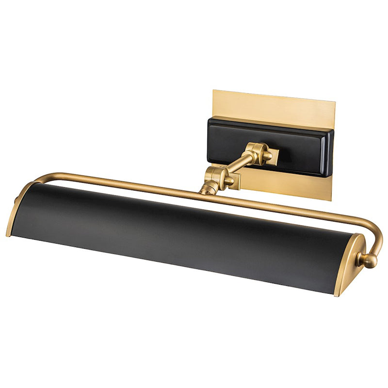 Lucas McKearn Winchfield 2Lt Picture Light, Brass/Black - WINCHFIELD-PLM-AB-MB
