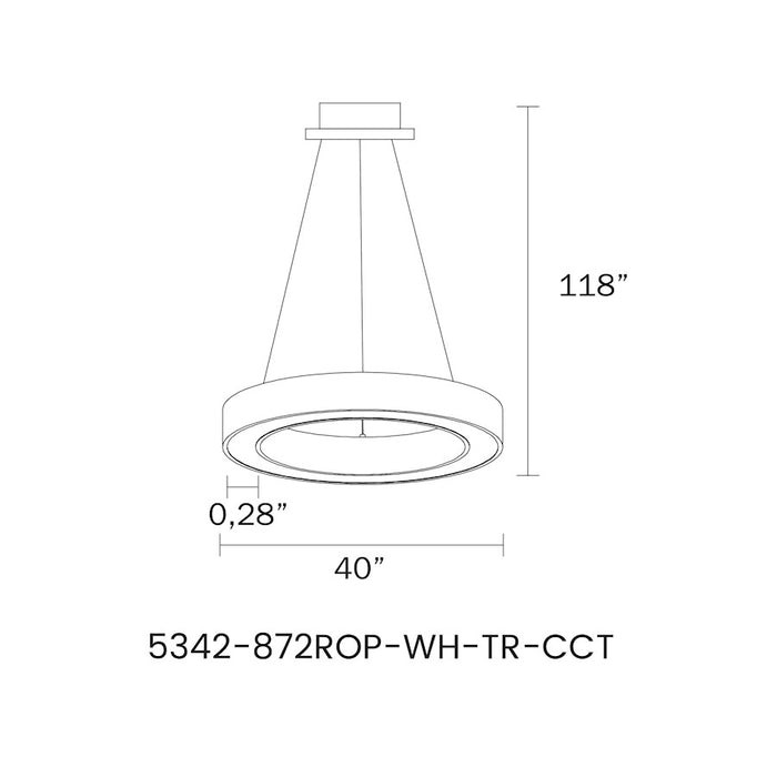 Lumpure Berlin 3 LED Pendant/72W, Matte White