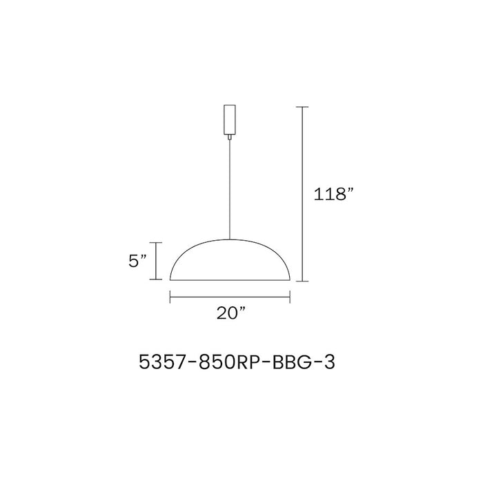 Lumpure Noruega Big LED Pendant/50W, Brushed Brown Gold