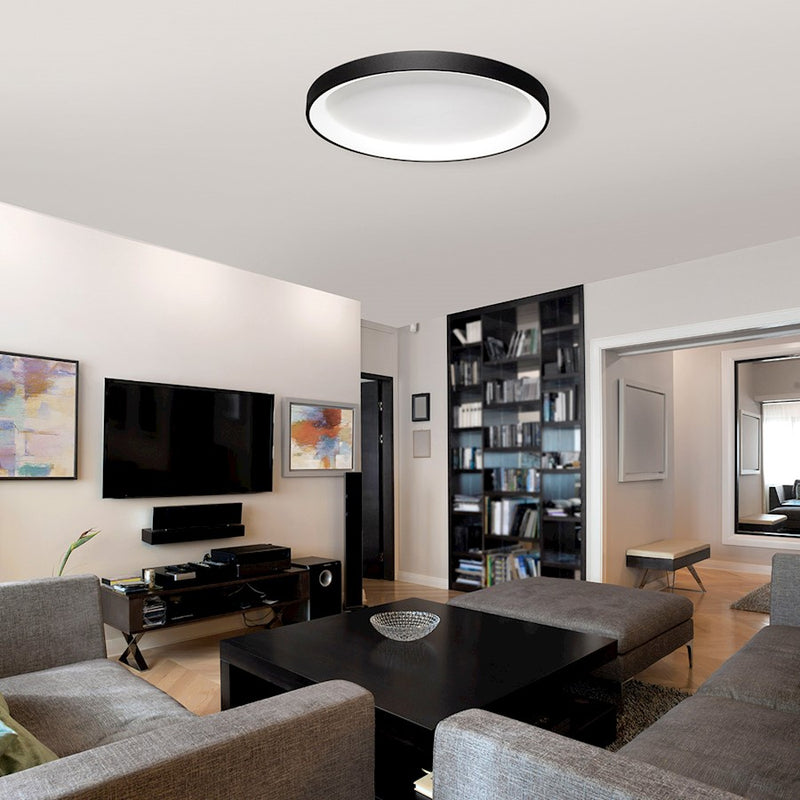 Lumpure Alaska 1 LED Flush Mount/30W, Matte Black