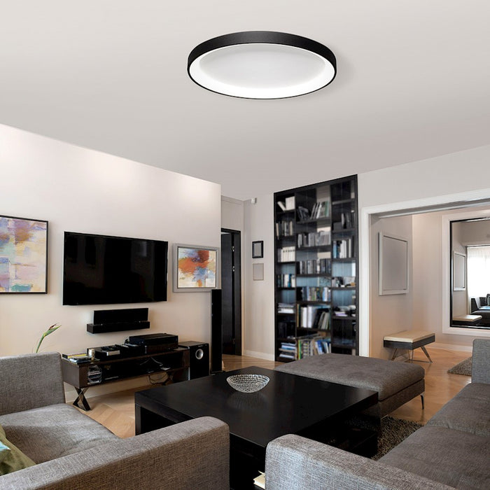 Lumpure Alaska 1 LED Flush Mount/30W, Matte Black