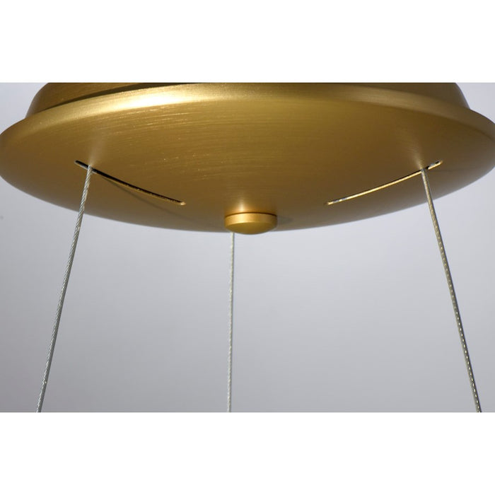 Lumpure Alaska 9 LED Pendant/48W, Brushed Gold