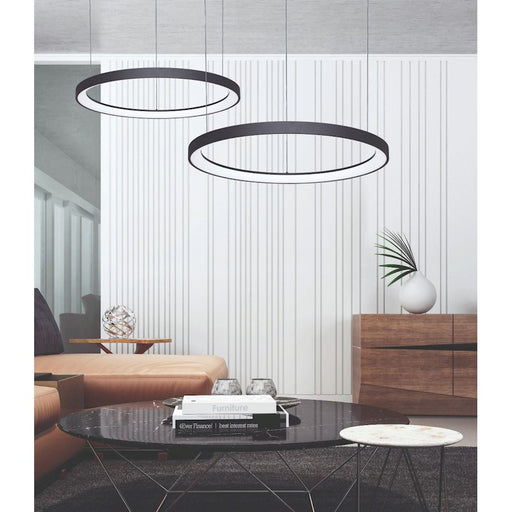 Lumpure Alaska 10 LED Pendant/60W, Matte Black