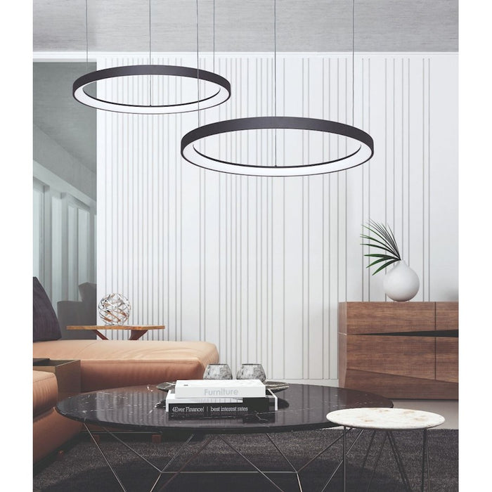 Lumpure Alaska 10 LED Pendant/60W, Matte Black