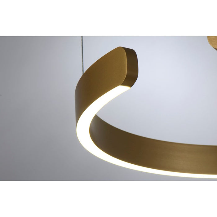 Lumpure Tokio LED Pendant, 30W, Brushed Gold