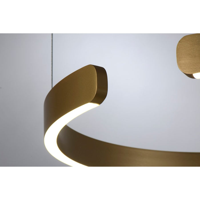 Lumpure Tokio LED Pendant, 30W, Brushed Gold