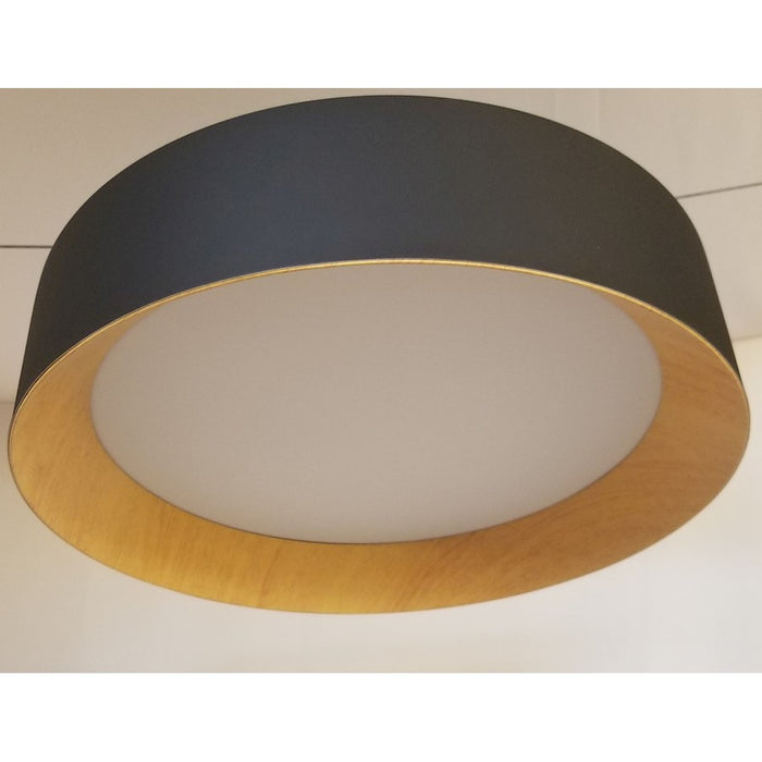 Lumpure Barcelona Big LED Flush Mount/60W, Black/Wood