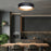 Lumpure Barcelona Big LED Flush Mount/60W, Black/Wood