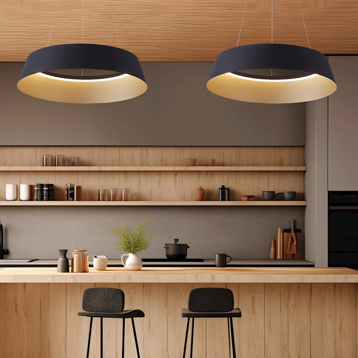 Lumpure Buenos Aires LED Pendant/50W, Black/Champagne