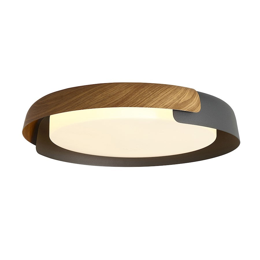 Lumpure Brazil LED Flush Mount/40W, Black/Wood - 5647-840RC-BK-DWD-CCT