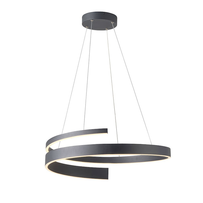 Lumpure New York LED Pendant/48W, Matte Black - 5714-848ROP-BK-3