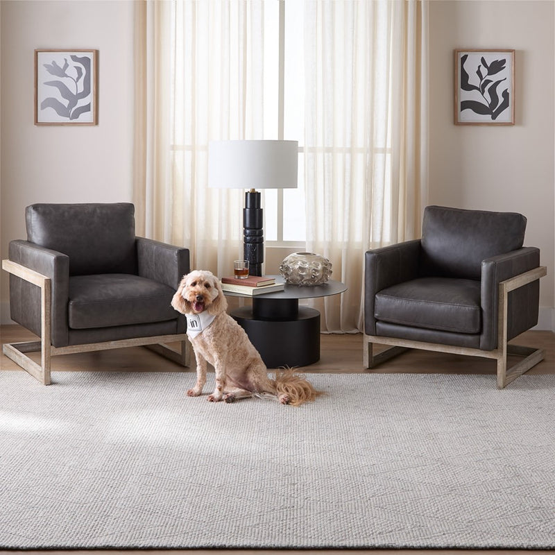 Lavin Rugs N1007 Jaya 2' x 3' Geometric Rug, Silver/Light Grey