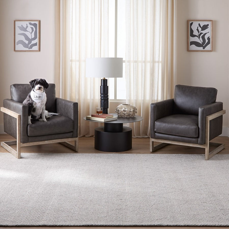 Lavin Rugs N1007 Jaya 2' x 3' Geometric Rug, Silver/Light Grey