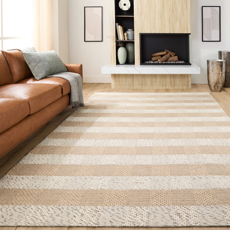 Lavin Rugs N1008 Jaya 2' x 3' Stripe Rug, Beige Brown/Neutral
