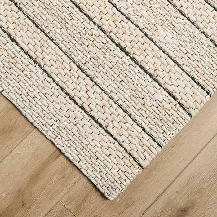 Lavin Rugs N1009 Jaya 5'3" x 7'6" Stripe Rug, White Beige/Neutral