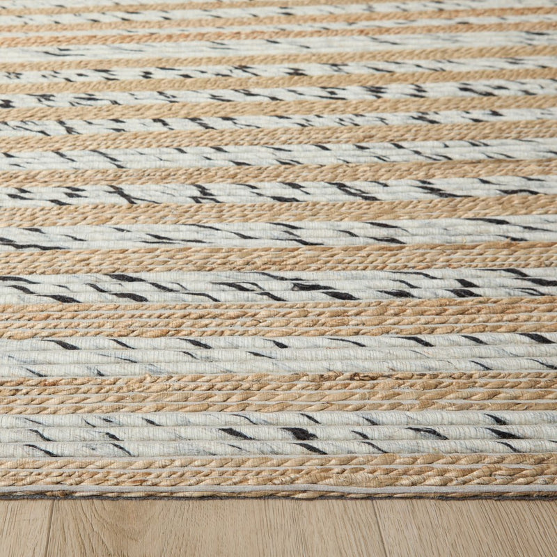 Lavin Rugs N1010 Jaya 2' x 3' Stripe Rug, Silver Brown/Neutral