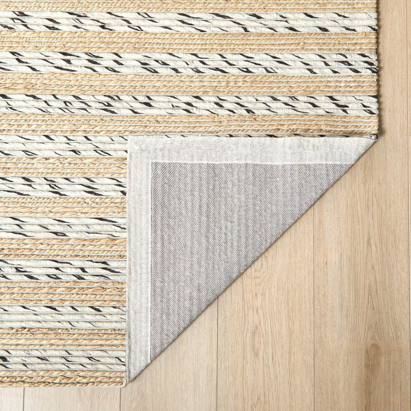 Lavin Rugs N1010 Jaya 2' x 3' Stripe Rug, Silver Brown/Neutral