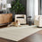 Lavin Rugs N1011 Jaya 5'3"x7'6" Linear Rug, Cream/White/Ivory
