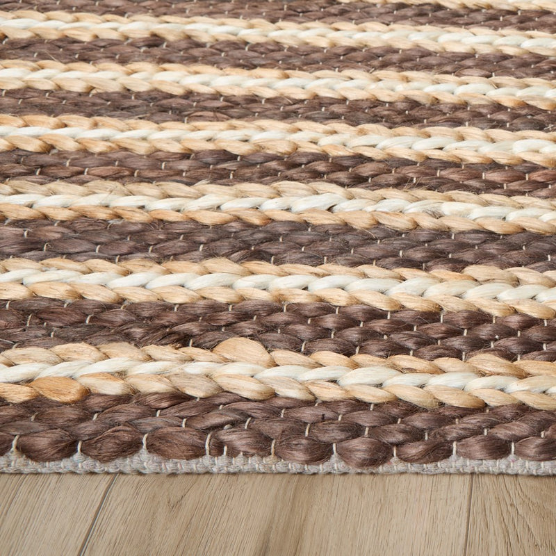 Lavin Rugs N1012 Sanika 2' x 3' Stripe Rug, Brown Beige/Neutral