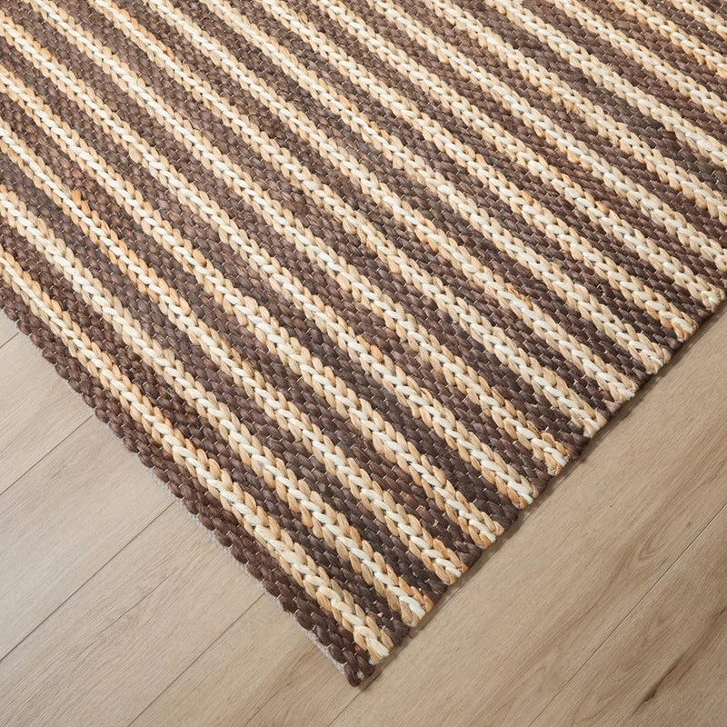 Lavin Rugs N1012 Sanika 2' x 3' Stripe Rug, Brown Beige/Neutral