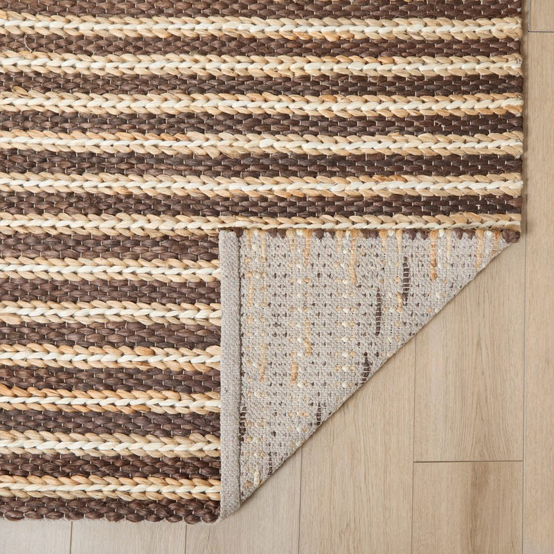 Lavin Rugs N1012 Sanika 6'7" x 9'6" Stripe Rug, Brown Beige/Neutral