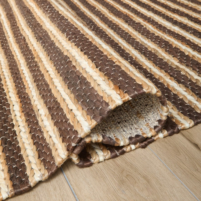 Lavin Rugs N1012 Sanika 9'10"x13'2" Stripe Rug, Brown Beige/Neutral