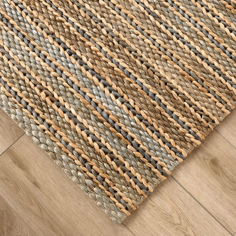 Lavin Rugs N1014 Sanika 2' x 3' Stripe Rug, Grey/Beige/Blue