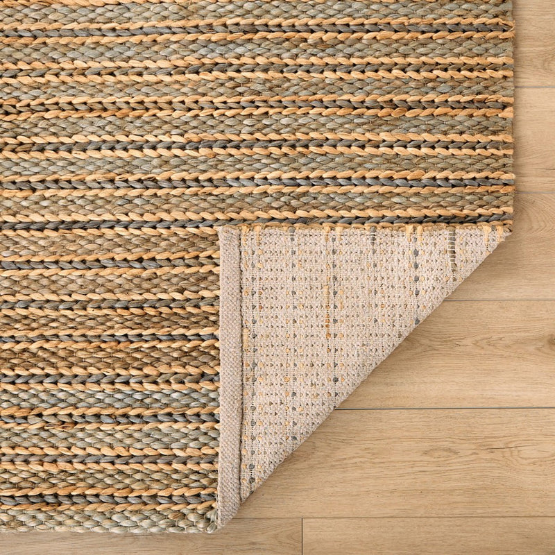 Lavin Rugs N1014 Sanika 2' x 3' Stripe Rug, Grey/Beige/Blue