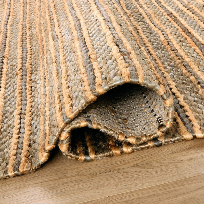 Lavin Rugs N1014 Sanika 9'10" x 13'2" Stripe Rug, Grey/Beige/Blue