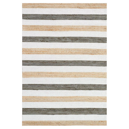 Lavin Rugs N1016 Jaya 2' x 3' Stripe Rug, Cream Black/Neutral - N1016-0203