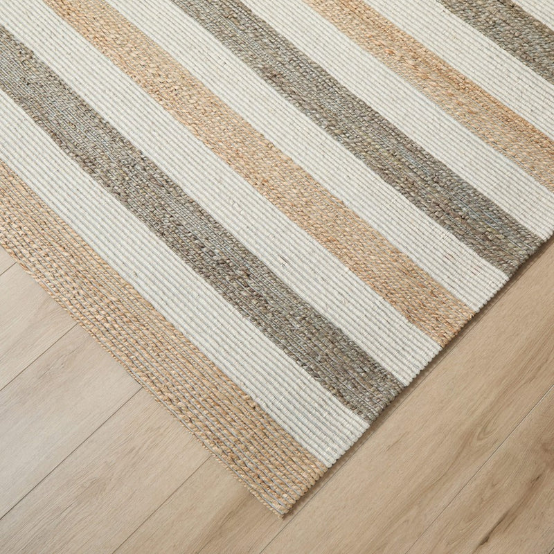 Lavin Rugs N1016 Jaya 2' x 3' Stripe Rug, Cream Black/Neutral