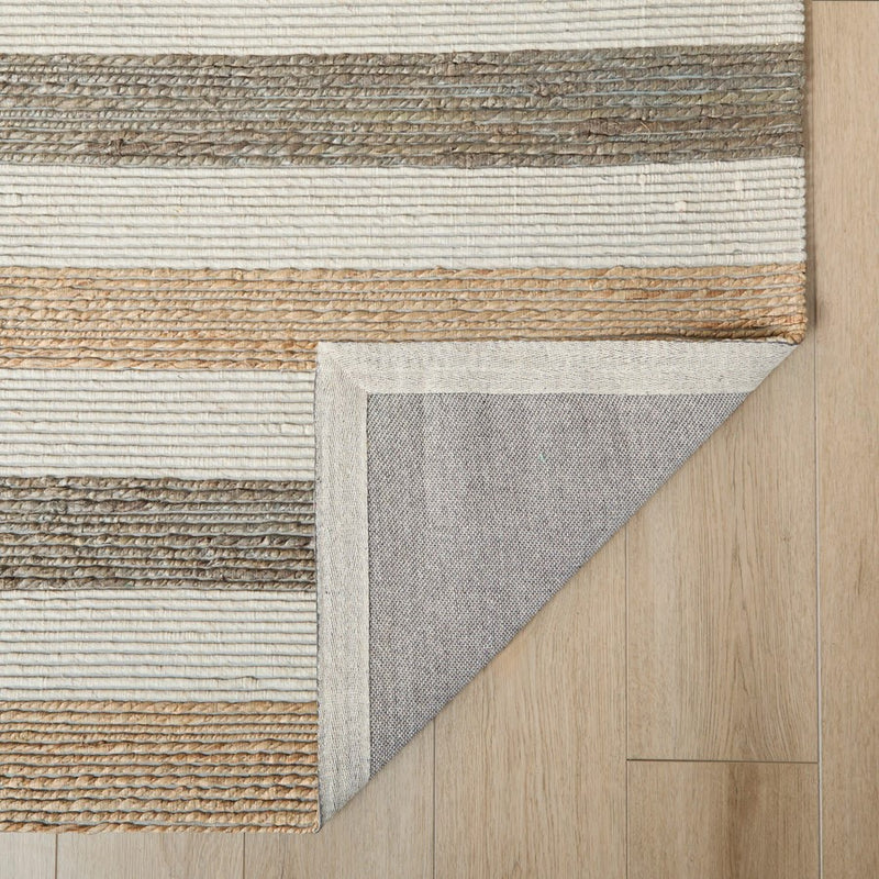 Lavin Rugs N1016 Jaya 2' x 3' Stripe Rug, Cream Black/Neutral