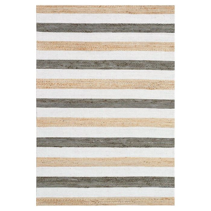 Lavin Rugs N1016 Jaya 9'10" x 13'2" Stripe Rug, Cream Black/Neutral - N1016-1013