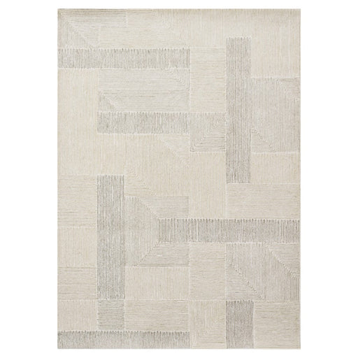 Lavin Rugs N2001 Sachin 5'3" x 7'6" Geo Rug, Grey Beige/Neutral - N2001-0507
