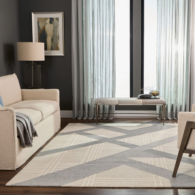 Lavin Rugs N2002 Sachin 2' x 3' Geo Rug, Grey Beige/Grey/ Neutral