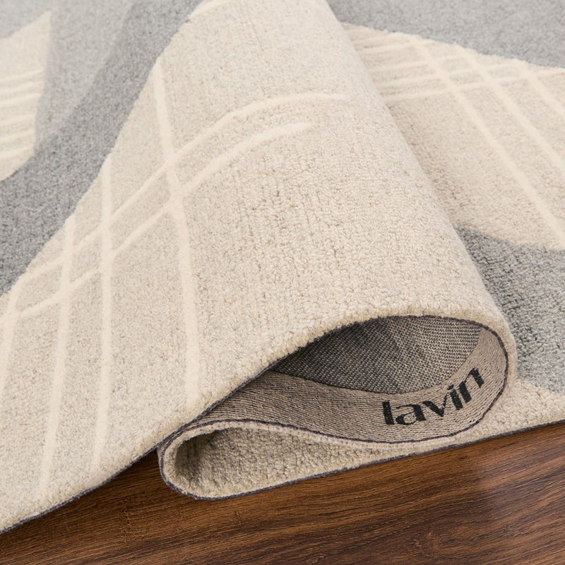 Lavin Rugs N2002 Sachin 2' x 3' Geo Rug, Grey Beige/Grey/ Neutral