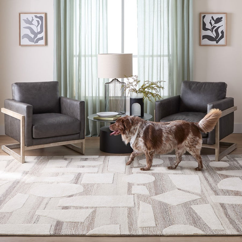 Lavin Rugs N2003 Sachin 2' x 3' Geometric Rug, Beige Cream/Neutral
