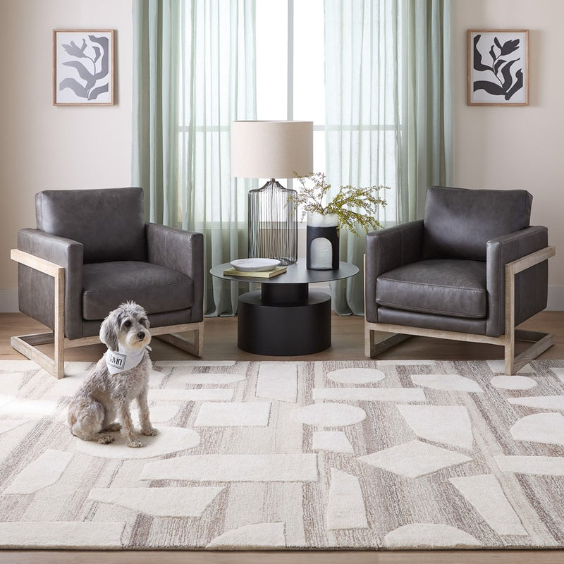 Lavin Rugs N2003 Sachin 2' x 3' Geometric Rug, Beige Cream/Neutral