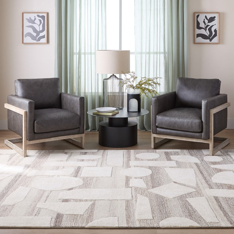 Lavin Rugs N2003 Sachin 6'7" x 9'6" Geo Rug, Beige Cream/Neutral