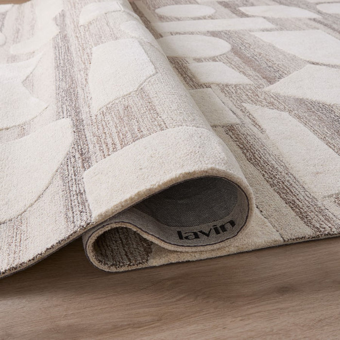 Lavin Rugs N2003 Sachin 9'10" x 13'2" Geo Rug, Beige Cream/Neutral