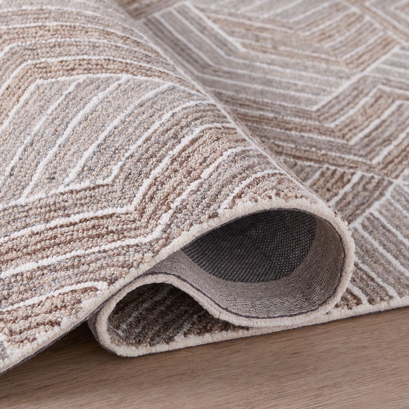 Lavin Rugs N2005 Sachin 2' x 3' Geometric Rug, Grey Beige/Brown