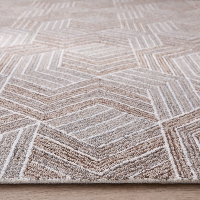 Lavin Rugs N2005 Sachin 6'7" x 9'6" Geometric Rug, Grey Beige/Brown