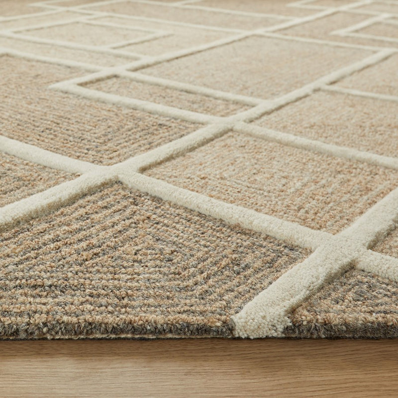 Lavin Rugs N2006 Sachin 2' x 3' Geo Rug, Grey Beige/Grey/ Neutral
