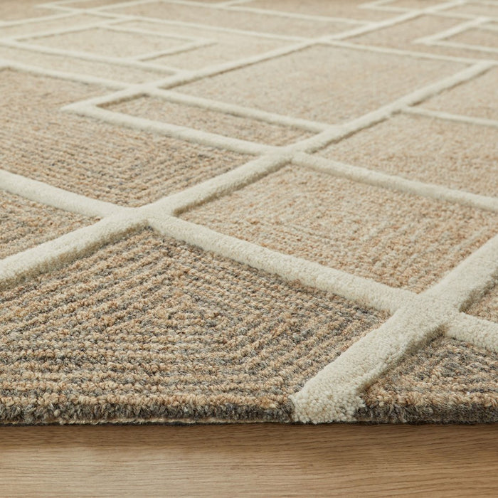 Lavin Rugs N2006 Sachin 9'10"x13'2" Geo Rug, Beige/Grey/Neut