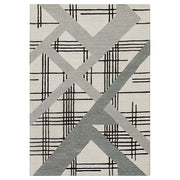 Lavin Rugs N2007 Sachin 2' x 3' Geometric Rug, Grey/Black/White - N2007-0203
