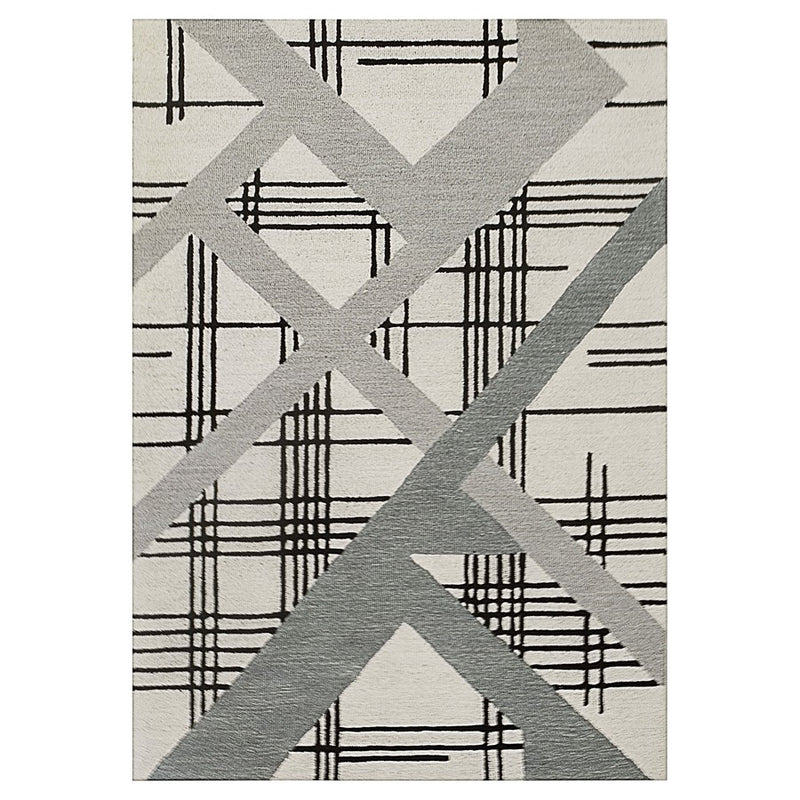 Lavin Rugs N2007 Sachin 2' x 3' Geometric Rug, Grey/Black/White - N2007-0203