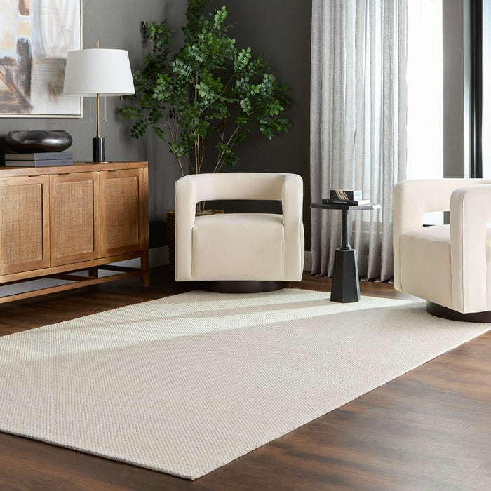 Lavin Rugs N3001 Brinda 5'3" x 7'6" Mono Rug, Ivory Silver/Neutral