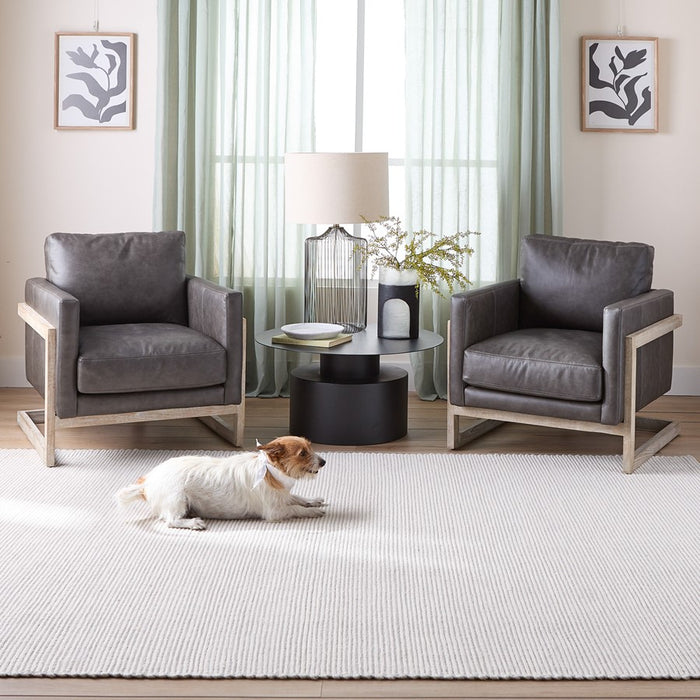 Lavin Rugs N3004 Saira 6'7" x 9'6" Mono Rug, Ivory Silver/Neutral